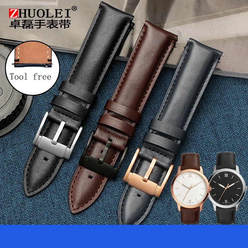Модные часы с кожаным ремешком подходят для FS4735 FS4812 ME3052 3054 22 мм ремешок часов
