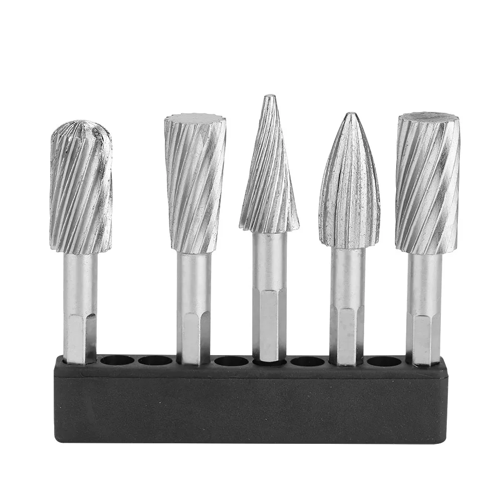 5pcs 1/4inch Hex Shank High Speed Steel Burrs Rotary Files Tools for Aluminum and Iron Hardware
5pcs 1/4inch Hex Shank High Speed Steel Burrs Rotary Files Tools for Aluminum and Iron Hardware