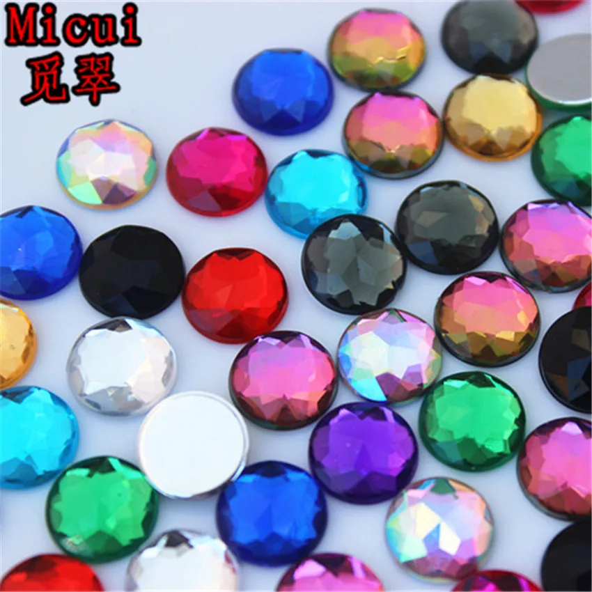 Micui 100pcs 10mm Round Chamfer Acrylic Rhinestones Crystal and Stones Flat Back No Hole For Clothes Crafts Decorations MC752
Micui 100pcs 10mm Round Chamfer Acrylic Rhinestones Crystal and Stones Flat Back No Hole For Clothes Crafts Decorations MC752