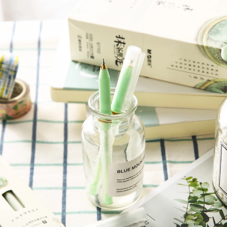 High Quality New Gel Pen Small fresh Matcha Gel ink Pen 0.5mm Black ink Neutral Pen Business Pens Office School Supplies 3pcs
High Quality New Gel Pen Small fresh Matcha Gel ink Pen 0.5mm Black ink Neutral Pen Business Pens Office School Supplies 3pcs