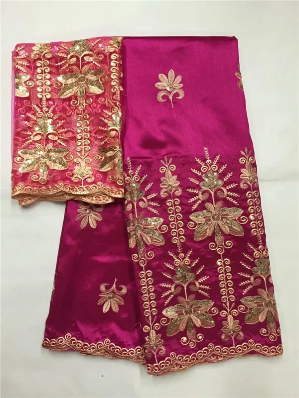 African George Fabric High Quality Indian Raw Silk George Wrappers Hot Nigerian Lace Fabrics Set with Blouse for Wedding pink
African George Fabric High Quality Indian Raw Silk George Wrappers Hot Nigerian Lace Fabrics Set with Blouse for Wedding pink