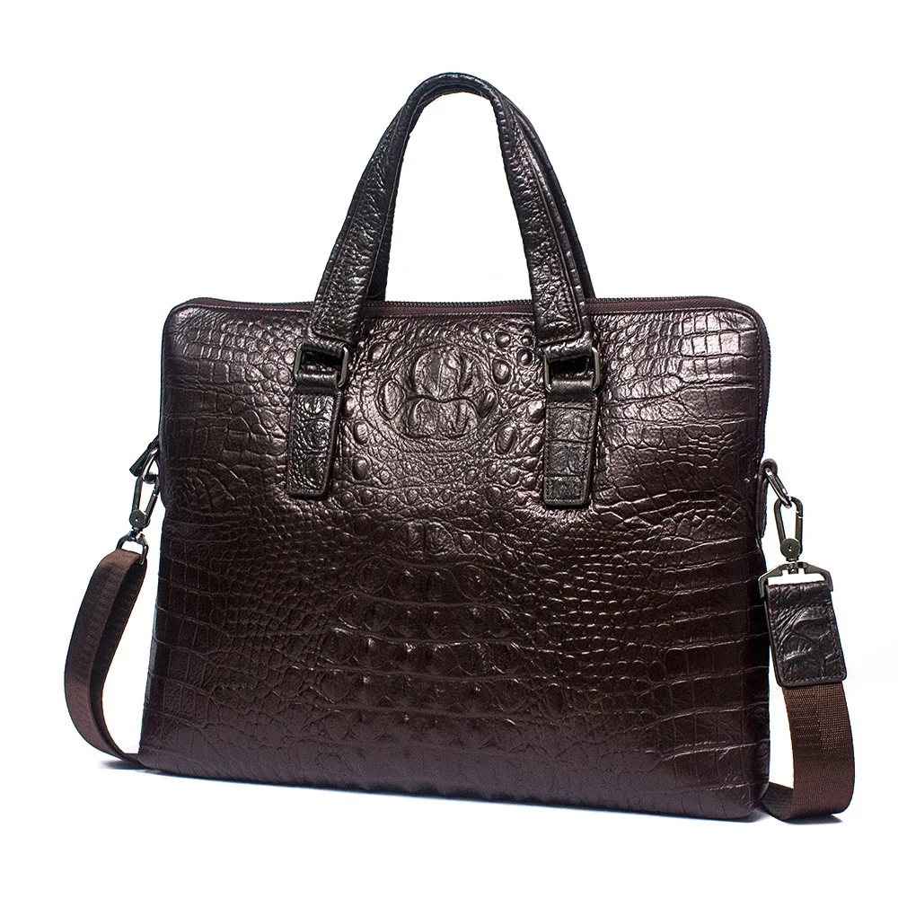 Genuine Leather Man's Bag Business Crocodile Pattern Man's Handbag Briefcase Computer Bag
Genuine Leather Man's Bag Business Crocodile Pattern Man's Handbag Briefcase Computer Bag
