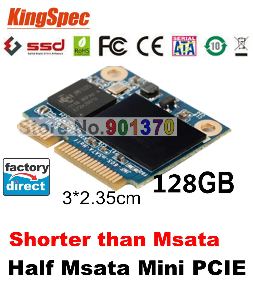 

sale Kingspec Shorter 3*2.35cm Half MSATA SATA 128GB SSD Disk Hard Drive HDD For Asus SAMSUNG TOSIBA SanDisk