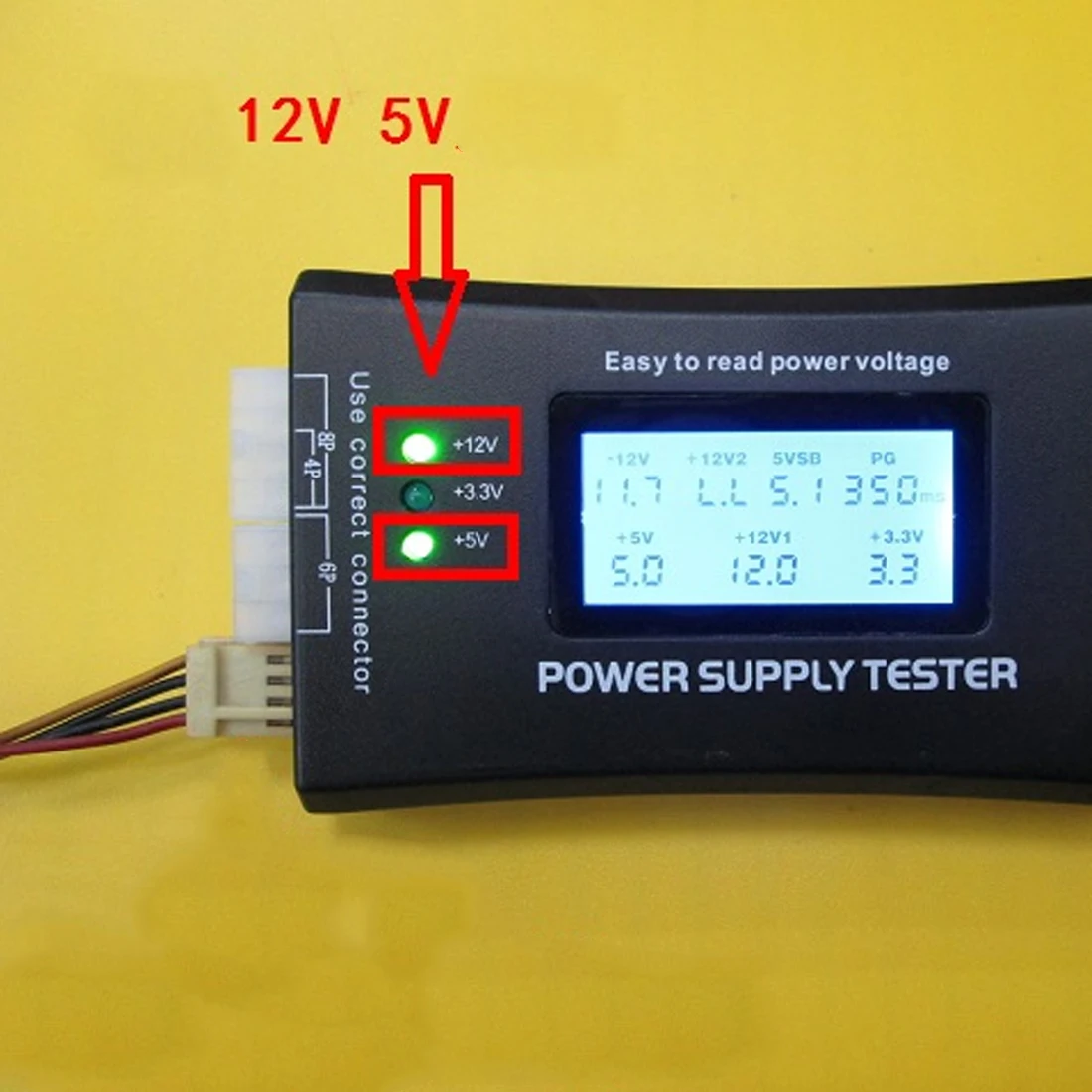 Power Supply Tester Digital LCD Display Check Quick Computer 20/24 Pin Power Supply Tester Support Measuring Tool Instrumen 1pc
Power Supply Tester Digital LCD Display Check Quick Computer 20/24 Pin Power Supply Tester Support Measuring Tool Instrumen 1pc