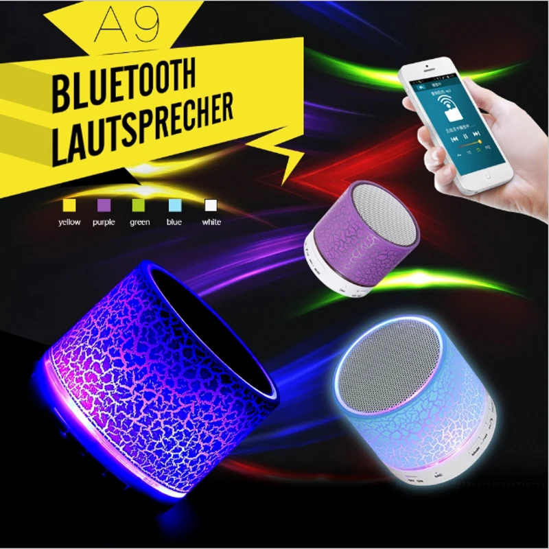 LED Mini Wireless Bluetooth Speaker TF USB FM Portable Music Loudspeakers Hand-free call For iPhone 6 Mobile Phone PC with Mic
LED Mini Wireless Bluetooth Speaker TF USB FM Portable Music Loudspeakers Hand-free call For iPhone 6 Mobile Phone PC with Mic