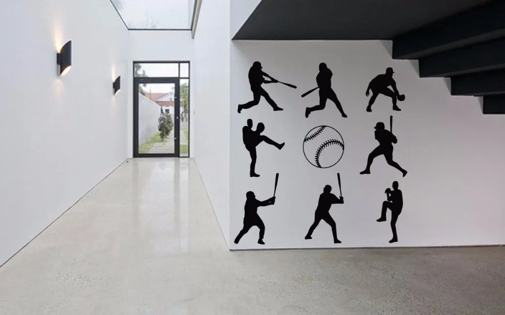 YOYOYU Наклейка на стену бейсбольный набор съемный постер виниловое художественное