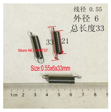 20 шт./лот 0,55*6*33 мм 0,55 мм проволока из углеродистой стали удлинительные пружины
20 шт./лот 0,55*6*33 мм 0,55 мм проволока из углеродистой стали удлинительные пружины
