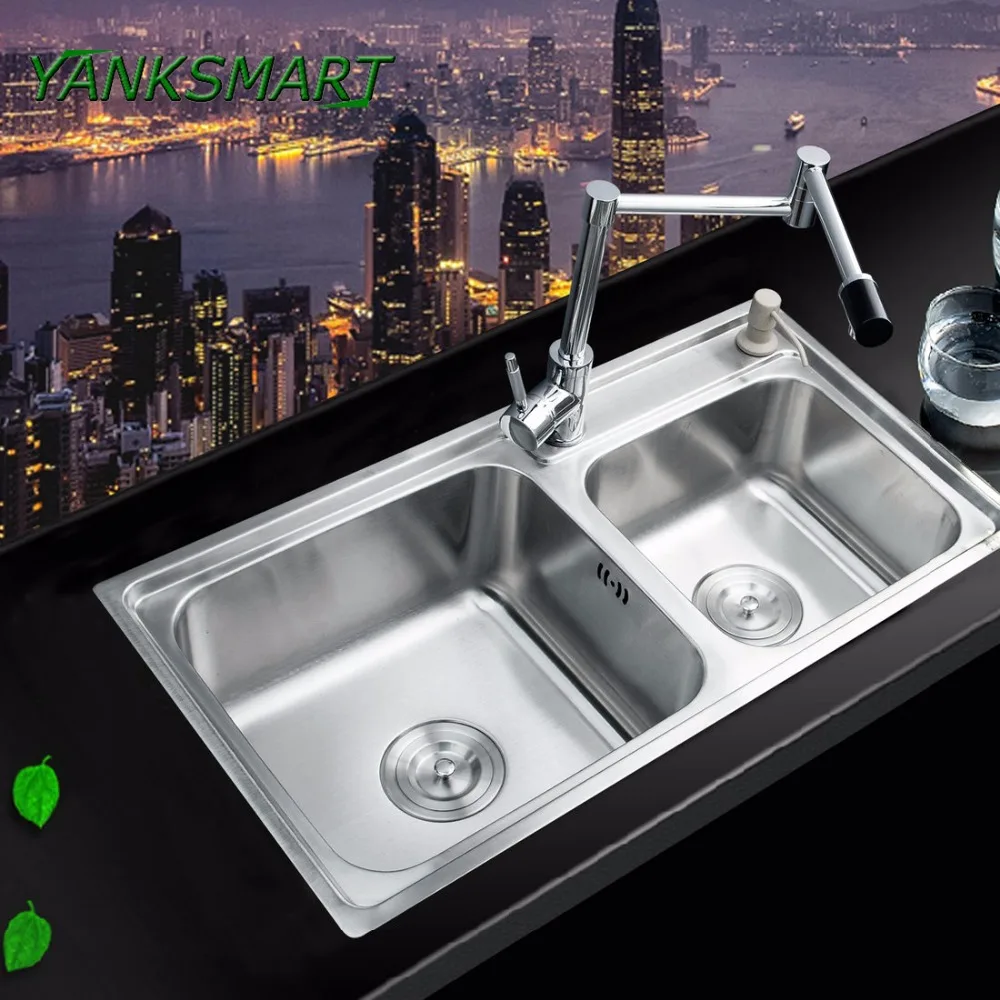 YANKSMART Swivel 360 Kitchen Faucet+Bathroom Sink Faucet Torneira Stainless Steel WashBasin Countertop Mixer Tap set
YANKSMART Swivel 360 Kitchen Faucet+Bathroom Sink Faucet Torneira Stainless Steel WashBasin Countertop Mixer Tap set
