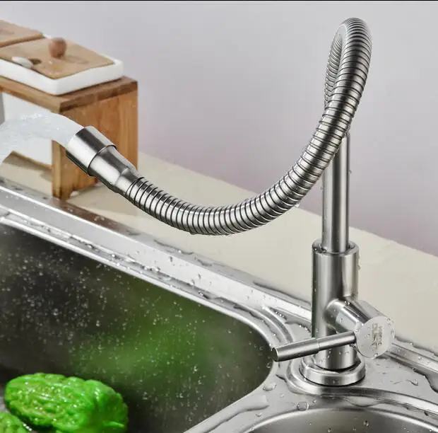 Фото 304 кухонный кран из нержавеющей стали смеситель для мытья овощей - купить