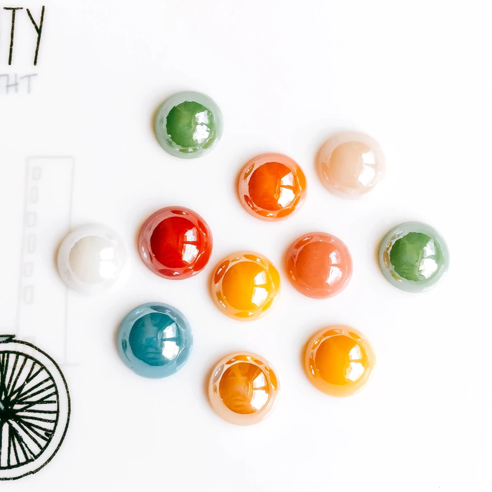Mixed Colors Ceramics Porcelain Glass Cabochons 12mm Cameo Dome Cabochon Supplies for DIY Jewelry Finding 60pcs
Mixed Colors Ceramics Porcelain Glass Cabochons 12mm Cameo Dome Cabochon Supplies for DIY Jewelry Finding 60pcs