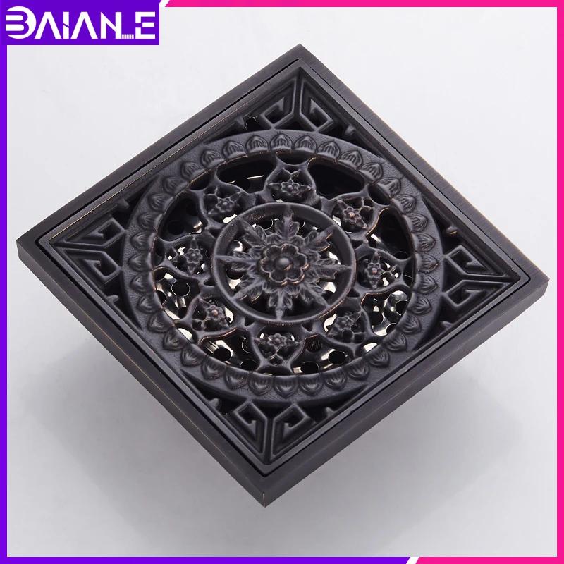 Floor Drain Cover Square Black Tile Insert Bathroom Shower Floor Drainer Anti-odor Brass Bathtub Drain Strainer Waste Grates
Floor Drain Cover Square Black Tile Insert Bathroom Shower Floor Drainer Anti-odor Brass Bathtub Drain Strainer Waste Grates