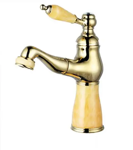 fashion jade and brass construction gold finished bathroom basin faucet,sink tap mixer with pull out shower head
fashion jade and brass construction gold finished bathroom basin faucet,sink tap mixer with pull out shower head