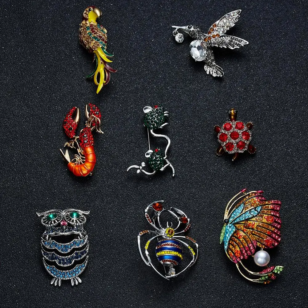 Rhinestone Painting Oil Animal Brooch Parrot Butterfly Mouse Spider Owl Animal Enamel Brooch Pin Women Kid Clothes Scarf Jewelry
Rhinestone Painting Oil Animal Brooch Parrot Butterfly Mouse Spider Owl Animal Enamel Brooch Pin Women Kid Clothes Scarf Jewelry