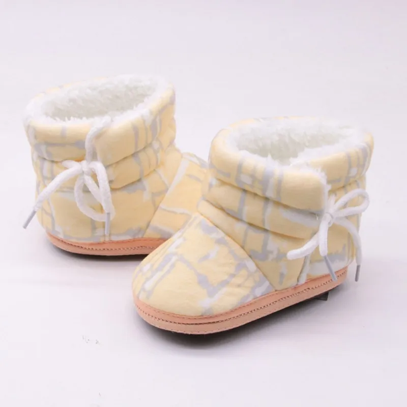 Фото Обувь для маленьких девочек с принтом зимние ботинки на теплом меху