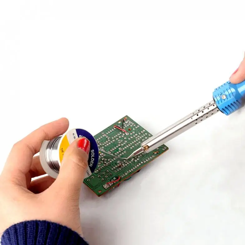 60W 220V Stainless steel External Heating Electric Soldering Iron Pen with EU Plug for Electronics Work Tool Accessories
60W 220V Stainless steel External Heating Electric Soldering Iron Pen with EU Plug for Electronics Work Tool Accessories