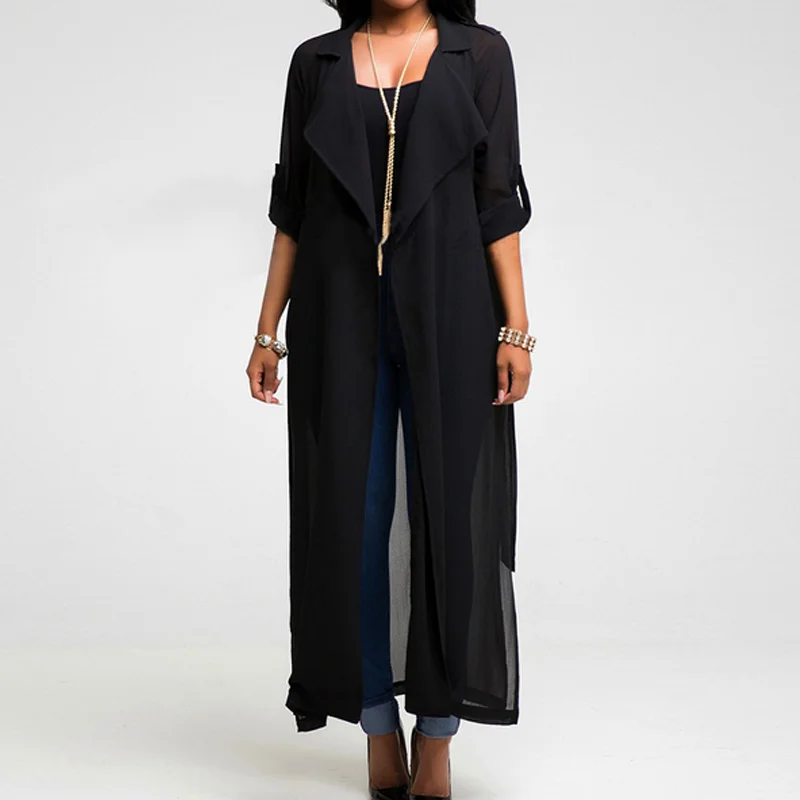 Fashion Women Maxi Cardigan Chiffon Coat Ankle Length Half Sleeve Oversized Solid Tops Coats H8
Fashion Women Maxi Cardigan Chiffon Coat Ankle Length Half Sleeve Oversized Solid Tops Coats H8