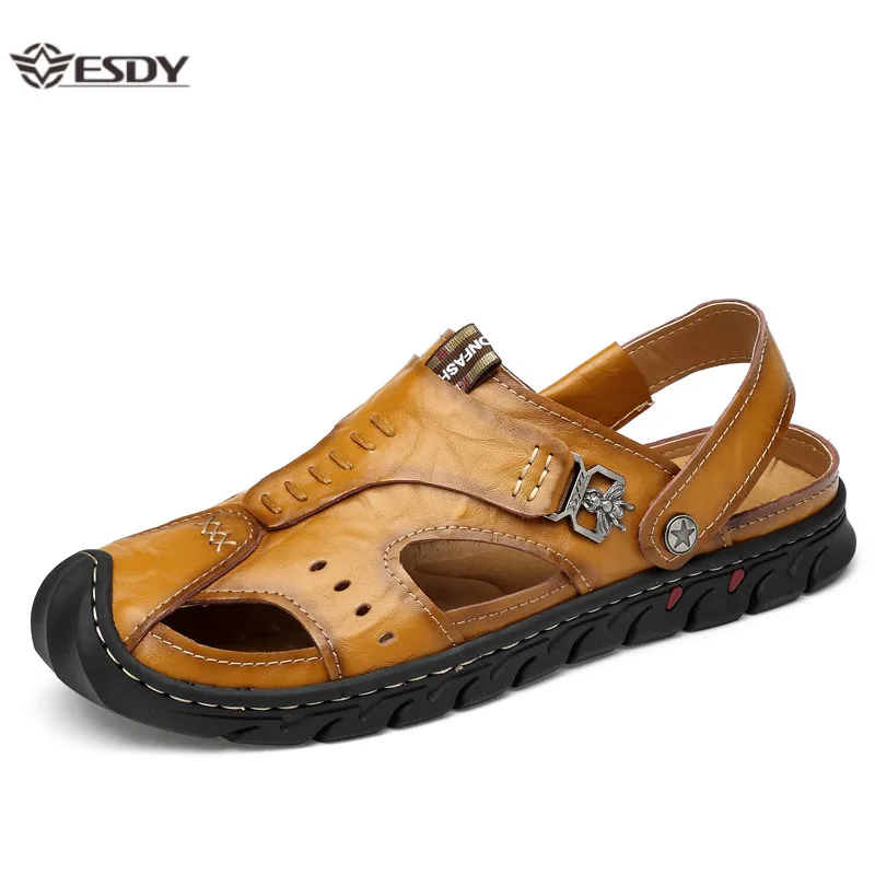 2019 Genuine Leather Men Sandals Casual Soft New Summer Men Beach Sandals Comfortable Classic Roman Men Fashion Outdoor Sandals
2019 Genuine Leather Men Sandals Casual Soft New Summer Men Beach Sandals Comfortable Classic Roman Men Fashion Outdoor Sandals