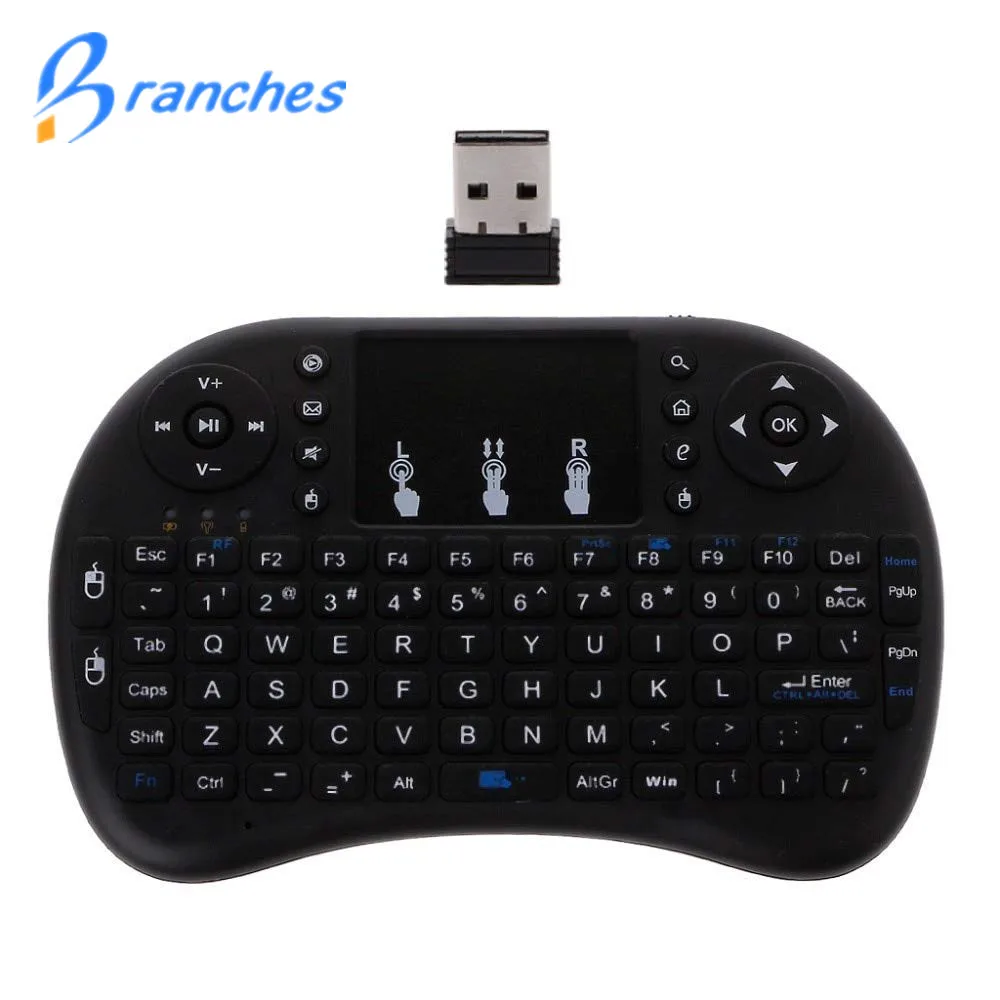 Mini i8 English Version 2.4GHz Wireless Keyboard Multi-Media Air Mouse With Touchpad Handheld Work for Android TV BOX Mini PC
Mini i8 English Version 2.4GHz Wireless Keyboard Multi-Media Air Mouse With Touchpad Handheld Work for Android TV BOX Mini PC
