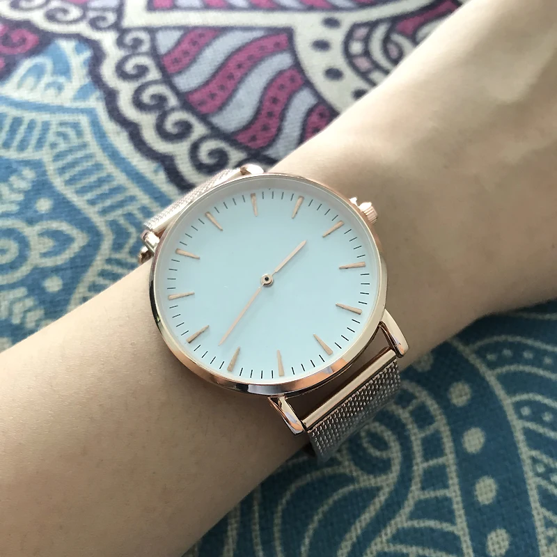 YUKAM Big Dial Waterproof Stainless Steel Mesh Keeper Strap Wristwatch for Women Silver Color Gold Quartz Clock Movement Watches 
YUKAM Big Dial Waterproof Stainless Steel Mesh Keeper Strap Wristwatch for Women Silver Color Gold Quartz Clock Movement Watches