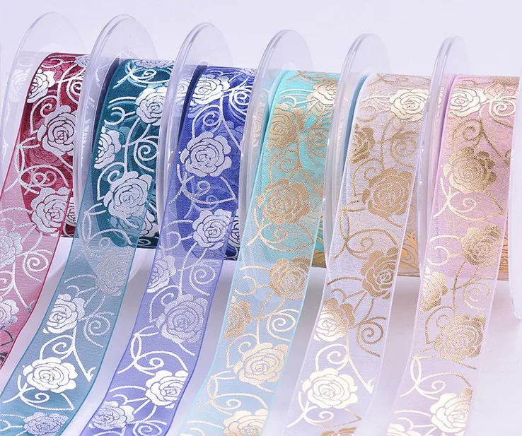 YOFAY 1" 25MM Printed Organza Ribbon With Foil Printing Flower For Wedding Party Hairpin Decoration Bake Gift DIY Craft Supply
YOFAY 1" 25MM Printed Organza Ribbon With Foil Printing Flower For Wedding Party Hairpin Decoration Bake Gift DIY Craft Supply