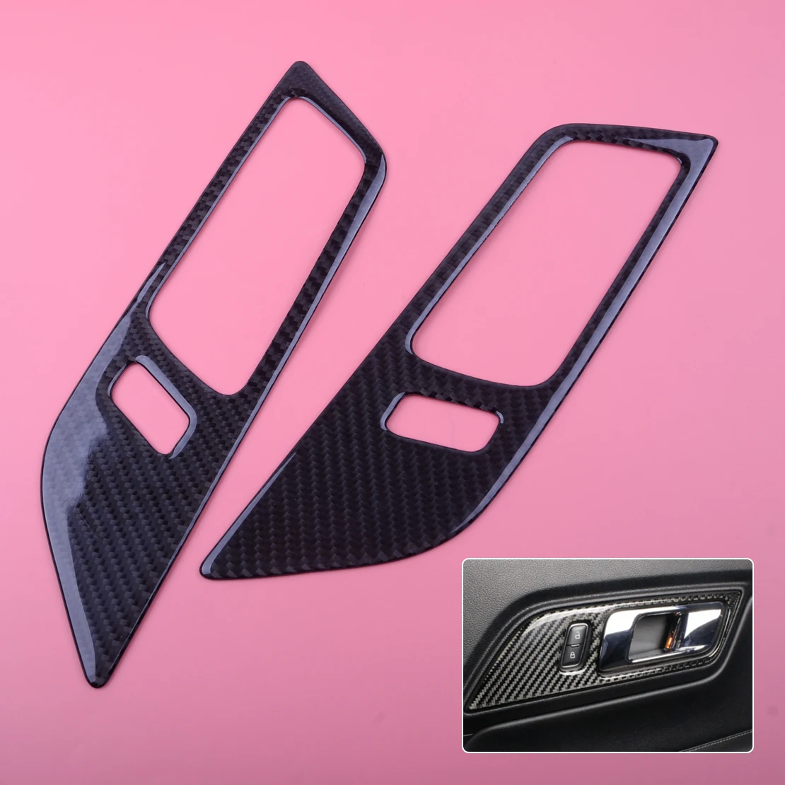 Накладка на дверную ручку из углеродного волокна для Ford Mustang 2015 2016 2017 2018, 2 шт./компл.
Накладка на дверную ручку из углеродного волокна для Ford Mustang 2015 2016 2017 2018, 2 шт./компл.