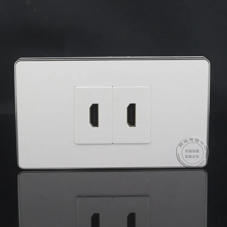 120MM Wall Socket Plate 2 Ports HDMI Straight Insert panel Faceplate Outlet Adapter
120MM Wall Socket Plate 2 Ports HDMI Straight Insert panel Faceplate Outlet Adapter