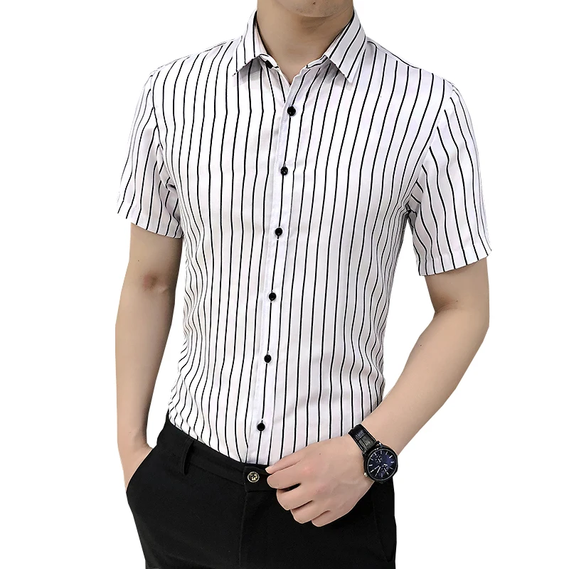 Hot Sale Cotton Men Shirt Short sleeve Striped Solid Plaid Male Business Shirt Brand Clothing Formal Shirt Man Office Work Shirt
Hot Sale Cotton Men Shirt Short sleeve Striped Solid Plaid Male Business Shirt Brand Clothing Formal Shirt Man Office Work Shirt