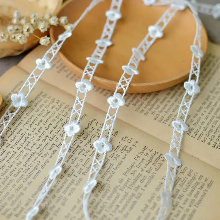 15 Yards / Lot Width 1.2cm White 100% Polyester Embroidered Lace Fabric , DIY Handmade Materials Lace Trim Free Shipping
15 Yards / Lot Width 1.2cm White 100% Polyester Embroidered Lace Fabric , DIY Handmade Materials Lace Trim Free Shipping