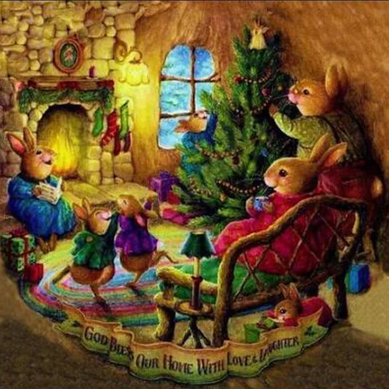 Handmade Crafts Diy Diamond Painting Christmas Rabbits Mosaic Square Full Diamond Embroidery Cross Stitch Needlework Home Decor
Handmade Crafts Diy Diamond Painting Christmas Rabbits Mosaic Square Full Diamond Embroidery Cross Stitch Needlework Home Decor