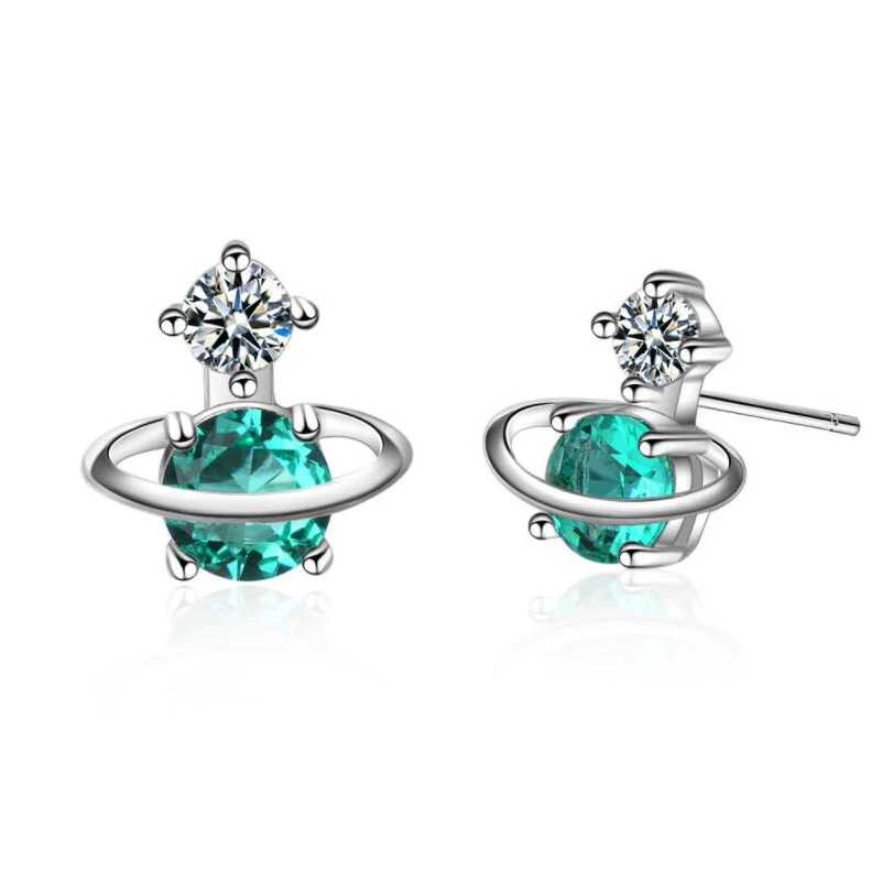 Small Fresh Green Planet Earring Cubic Zirconia Silver Stud Earrings for Women Personality Star Earring Strawberry Crystal
Small Fresh Green Planet Earring Cubic Zirconia Silver Stud Earrings for Women Personality Star Earring Strawberry Crystal