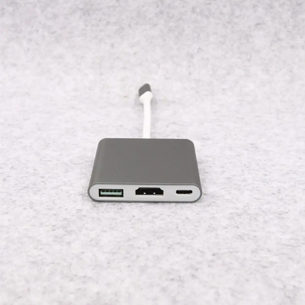 Концентратор USB type C HDMI 4K адаптер конвертер с 3 0 и 1 зарядным портом для Retina MacBook