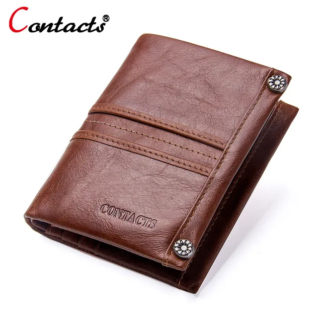 Contact's Brand Мужской кошелек с отделением для ID карт мужские короткие кошельки