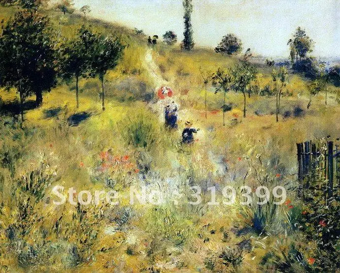 

Oil Painting Reproduction on linen canvas ,path through the high grass by pierre auguste renoir,Free DHL Shipping,100% handmade