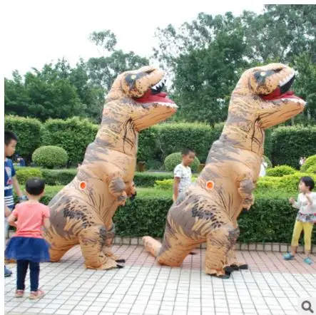 T REX Для Взрослых Надувной Костюм Хэллоуин Косплей Карнавал рождественские