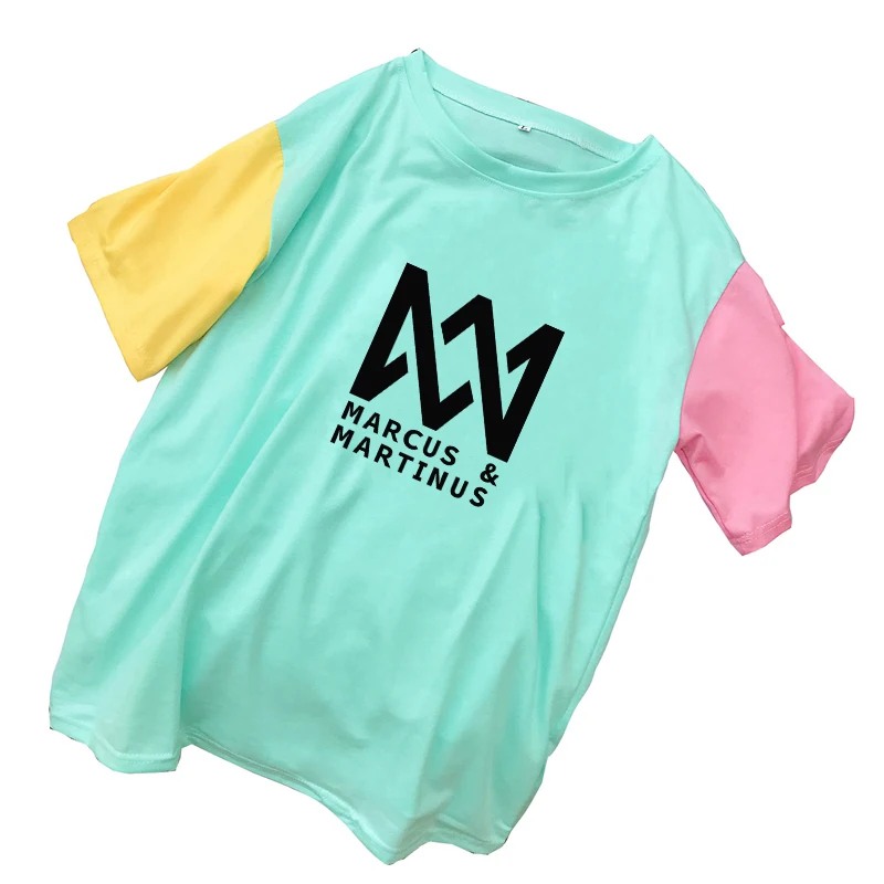 Summer Women MARCUS & MARTINUS Print Letter T Shirt Harajuku Ulzzang Tumblr Tee Female Casual Spell Color Stitching Cotton Tops
Summer Women MARCUS & MARTINUS Print Letter T Shirt Harajuku Ulzzang Tumblr Tee Female Casual Spell Color Stitching Cotton Tops