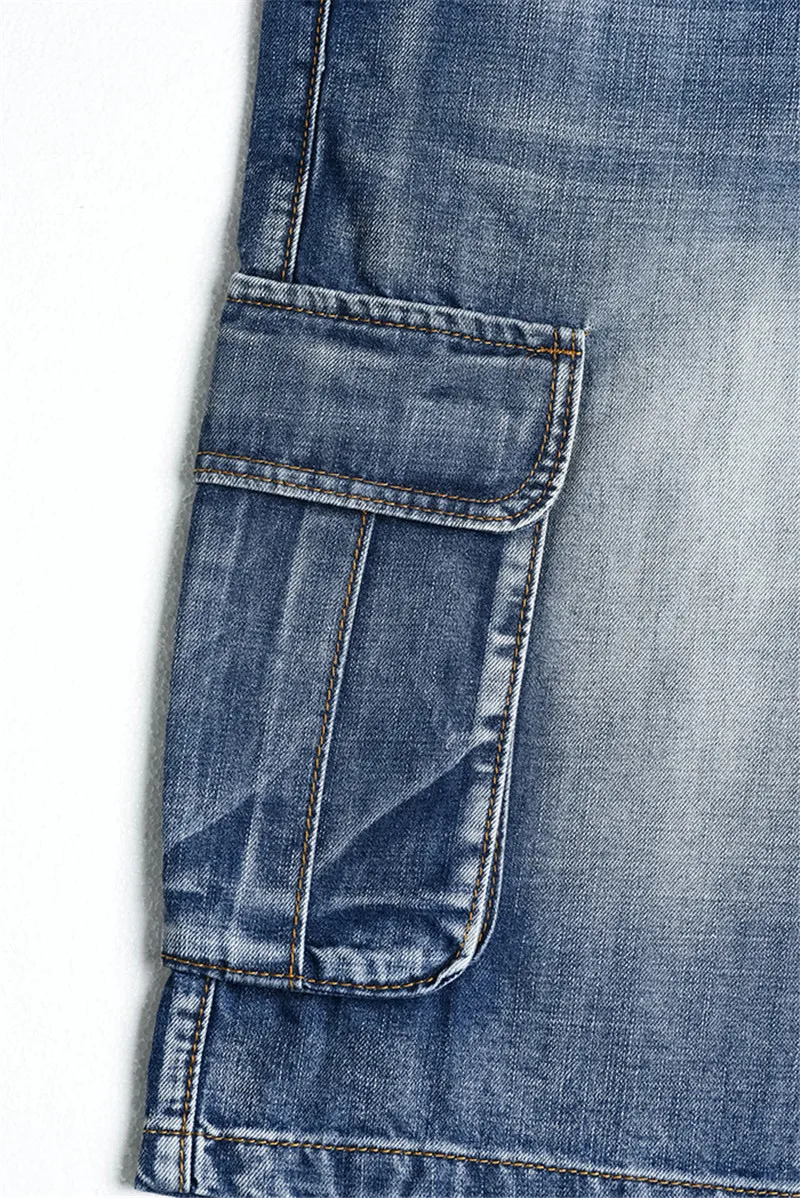 MORUANCLE размера плюс Большие размеры 30-46 мужские джинсовые брюки-карго шорты с