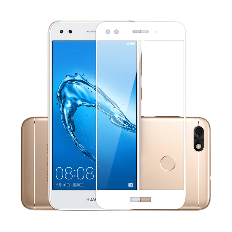 Защитное стекло VIUMON для смартфона Huawei Y6 Pro/P9 Lite Mini/Nova твердость 9H цвет рамок