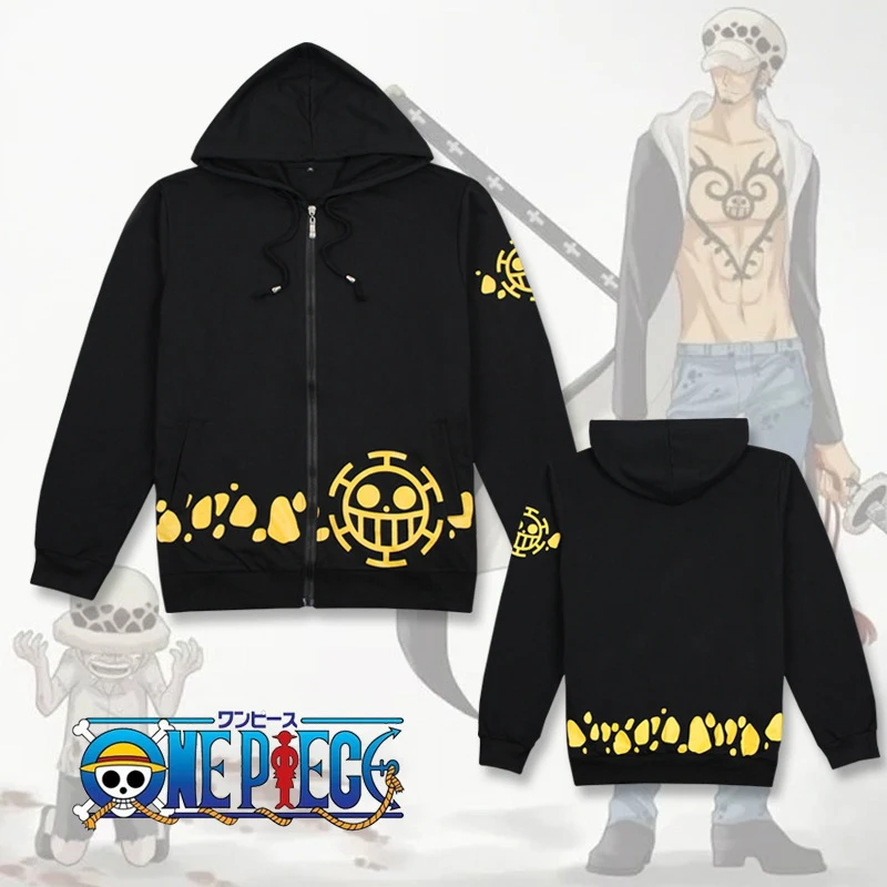 Толстовка Trafalgar Law свитшот пальто аниме цельный косплей костюм для мужчин и