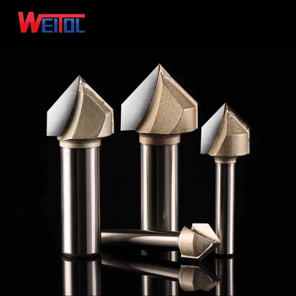 Weitol бесплатная доставка 1 шт. 1/2 или 1/4 дюйма твердосплавный V-образный резак