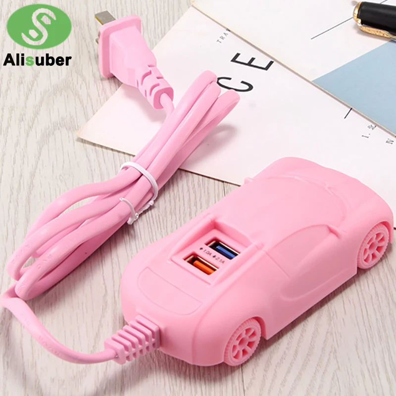 Alisuber 2 USB зарядное устройство 3.1A милый автомобильный адаптер питания для телефона