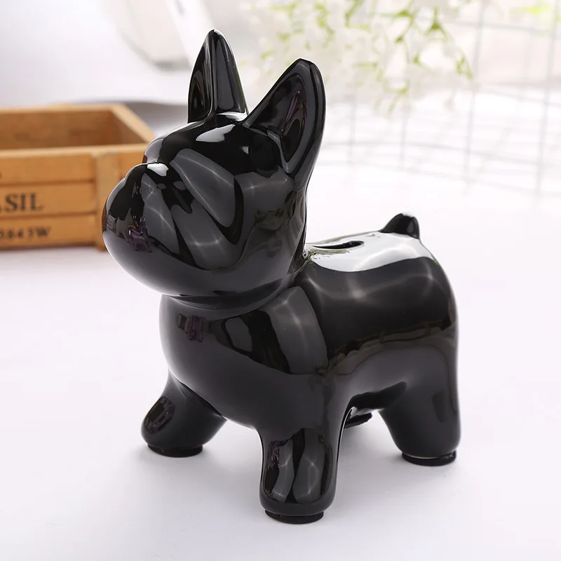 Black French Bulldog European Ceramic Crafts Bulldog Piggy Bank Home Decor Cute Piggy Bank Ornaments Creative Bulldog Money Box
Black French Bulldog European Ceramic Crafts Bulldog Piggy Bank Home Decor Cute Piggy Bank Ornaments Creative Bulldog Money Box