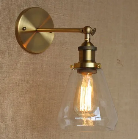 Nordic Loft Industrial Vintage Wall Light Fixtures Golden Iron Glass Lampshade Antique Lamp Edison Wall Sconce Lampara Pared
Nordic Loft Industrial Vintage Wall Light Fixtures Golden Iron Glass Lampshade Antique Lamp Edison Wall Sconce Lampara Pared