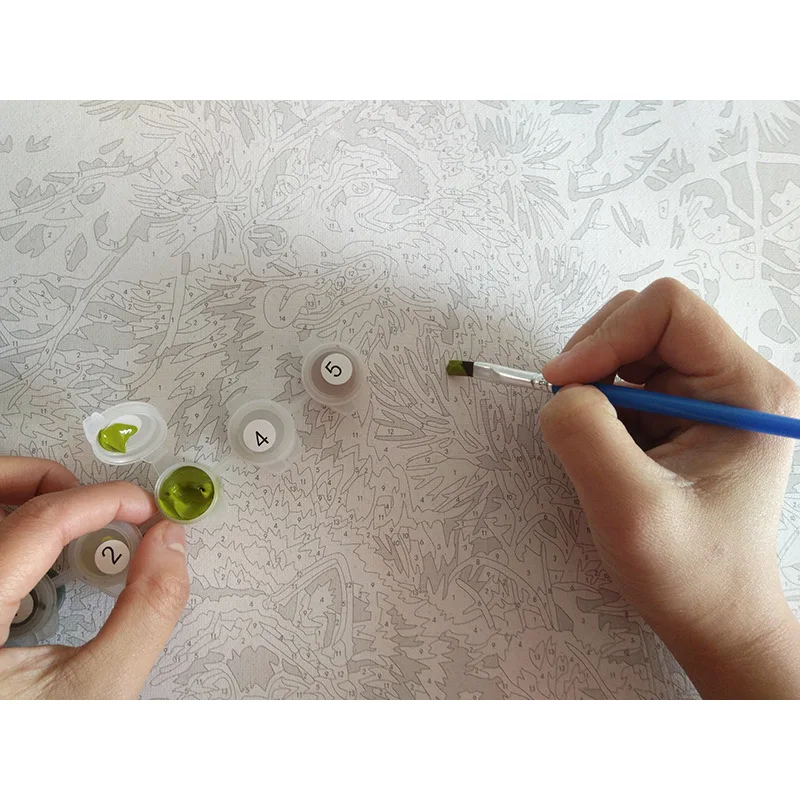 DIY картина маслом по номерам бескаркасная Краска на холсте настенные картины для