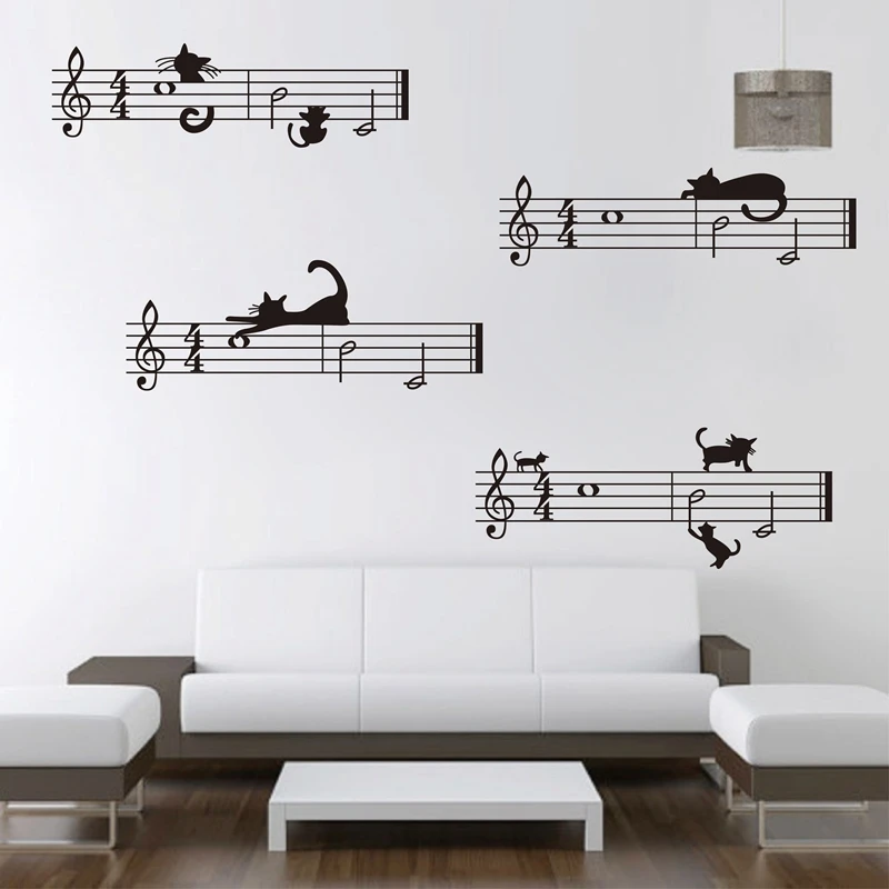 large size free shipping Cute cartoon cat and Staff note combination Musical Wall Stickers,music bedroom decor
large size free shipping Cute cartoon cat and Staff note combination Musical Wall Stickers,music bedroom decor