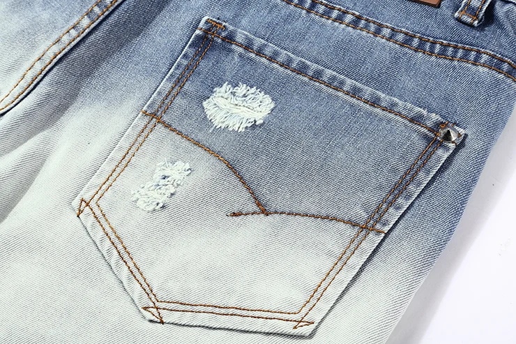 Casual Men Hole Jeans Shorts Brand Fashion Designer ripped Jeans Denim summer Straight Gradient Faded Washed 2016 Hot Sale Men
Casual Men Hole Jeans Shorts Brand Fashion Designer ripped Jeans Denim summer Straight Gradient Faded Washed 2016 Hot Sale Men
