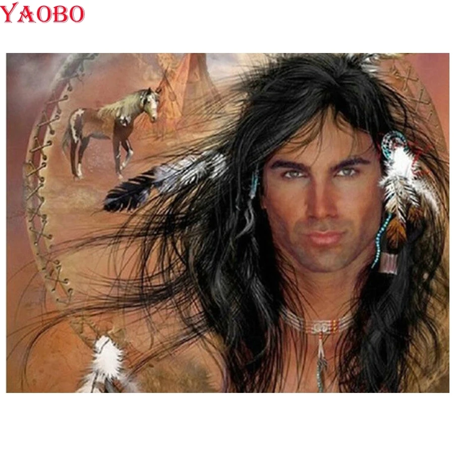 DIY Diamond Embroidery Indian man 5D Diamond Painting Horse Cross Stitch Kit For Living Room Needlework Set Embroidery beaded
DIY Diamond Embroidery Indian man 5D Diamond Painting Horse Cross Stitch Kit For Living Room Needlework Set Embroidery beaded