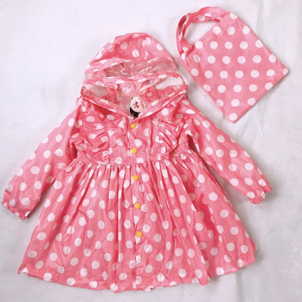 90-130cm Polka Dots Princess Rain Coat Jacket For Kid Girls Baby Raincoats Poncho Waterproof Hiking Rainwear Rainrainwater
90-130cm Polka Dots Princess Rain Coat Jacket For Kid Girls Baby Raincoats Poncho Waterproof Hiking Rainwear Rainrainwater