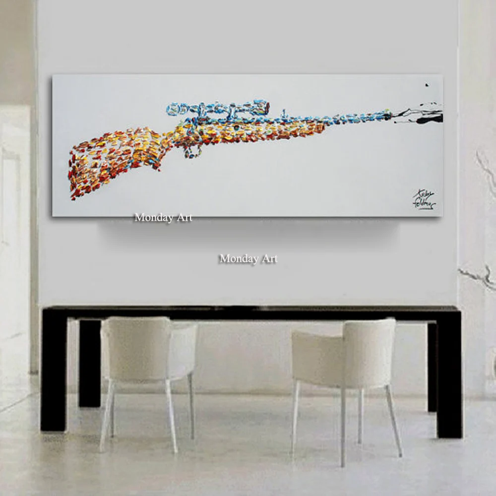 Large Size Hand Painted Abstract Gun Oil Painting on Canvas Abstract Wall Picture Living Room Bedroom Home Wall Art Decor
Large Size Hand Painted Abstract Gun Oil Painting on Canvas Abstract Wall Picture Living Room Bedroom Home Wall Art Decor