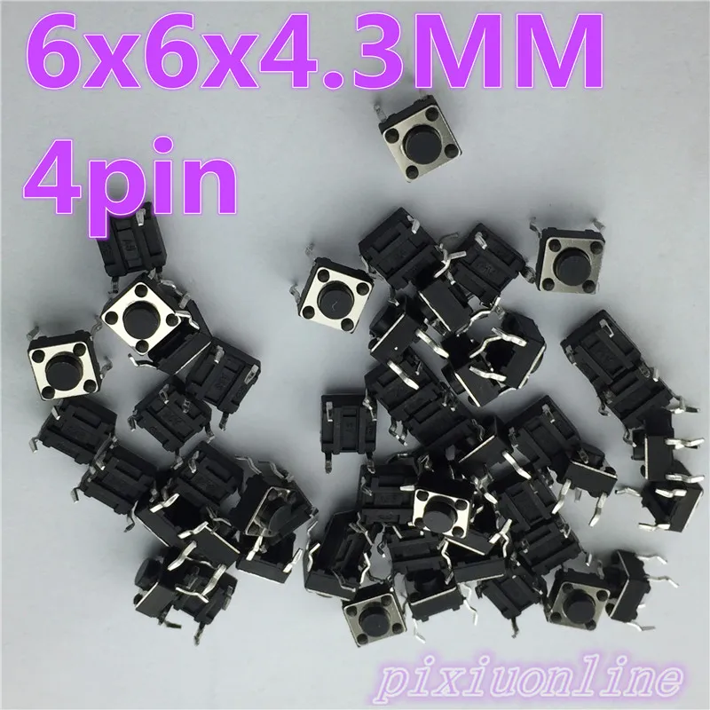 G89Y High Quality 50pcs/lot 6x6x4.3MM 4PIN G89 Tactile Tact Push Button Micro Switch Direct Plug-in Self-reset Hot Sale 2017
G89Y High Quality 50pcs/lot 6x6x4.3MM 4PIN G89 Tactile Tact Push Button Micro Switch Direct Plug-in Self-reset Hot Sale 2017