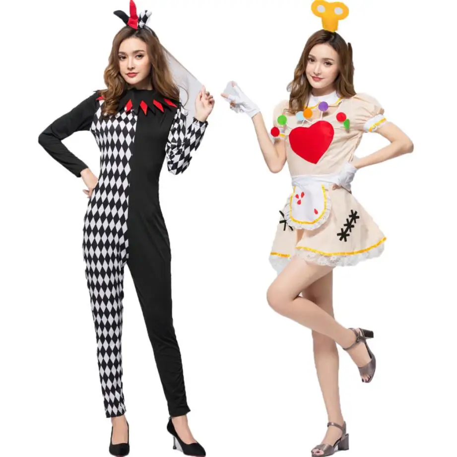 Women Funny Clown Circus Cosplay Costume Adult Carnival Halloween Joker Fancy Dress masquerade performance costumes
Women Funny Clown Circus Cosplay Costume Adult Carnival Halloween Joker Fancy Dress masquerade performance costumes
